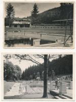 Maroshévíz, Toplita; fürdő, strand - 2 db régi képeslap / spa, swimming pool - 2 pre-1945 postcards
