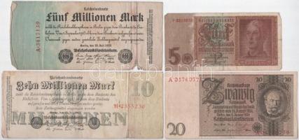 Németország / Weimari Köztársaság / Német Harmadik Birodalom 1923-1939. 8db klf bankjegy T:III,III- ...