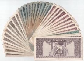 36db vegyes pengő bankjegy tétel T:III
