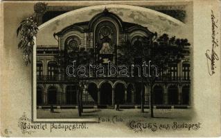 1898 (Vorläufer) Budapest XIV. Városliget, Park Club. Art Nouveau, litho (EK)