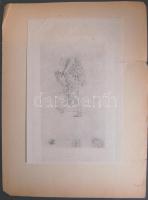 cca 1900 Groteszk erotikus karikatúra paszpartuban 32x45 cm (a képen egy apró sérülés)