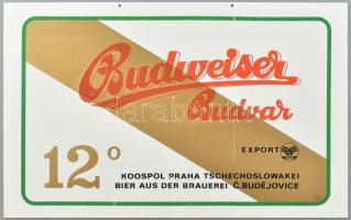Budweiser cseh sör reklám műanyag tábla. 24,5x33,5cm