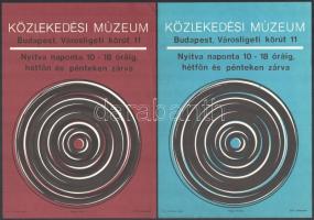 cca 1960-1970 Közlekedési Múzeum, 4 db villamosplakát, közte űrkutatás szovjet vendégkiállítás, 24x17,5 cm