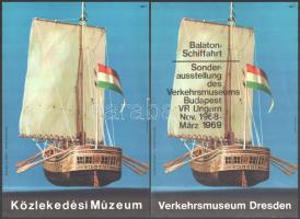 cca 1960-1970 Közlekedési Múzeum, 4 db villamosplakát, közte űrkutatás szovjet vendégkiállítás, 24x1...