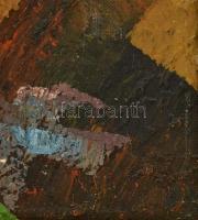 Mustó János (1934-2012): Tavasz. Olaj, farost. jelezve jobbra lent (karcolt szignó). Hátoldalán Képc...