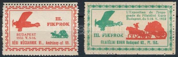 1932 III. Philprok 2 klf légiposta levélzáró / labels