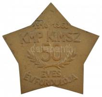 1968. "KMP KIMSZ 50 éves évfordulója" egyoldalas, csillag-alakú Br emlékplakett (~100x115mm) T:2 patina, ü., hátoldalán ragasztónyomok
