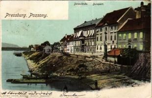 1901 Pozsony, Pressburg, Bratislava; Dunapart / Donaulände / Danube riverside. Ottmar Zieher (EK)