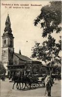 1914 Kecskemét, Református templom és bazár, Bóka Zsigmond, Reiner László üzlete. Fekete Gyula kiadása