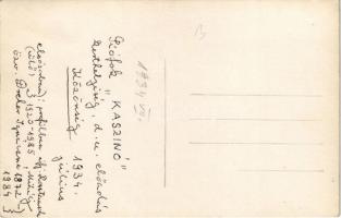 1934 Siófok, Kaszinó kerthelyiség, délutáni előadás közönsége. photo