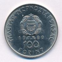 1980. 100Ft Cu-Ni "Szovjet-magyar közös űrrepülés" T:1- Adamo EM61