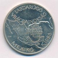 1985. 100Ft alpakka "Labdarúgó Világbajnokság 1986. - Mexikó térkép" T:1- fo. Adamo EM93