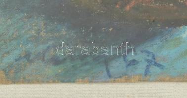 Katona Kiss Ferenc (1909-1995): Csendélet, 1967. Olajpasztell, vászon. Jelzett. Üvegezett fa keretbe...