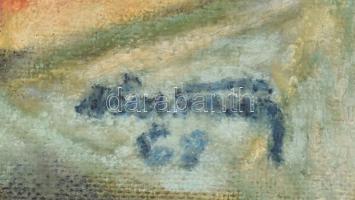 Katona Kiss Ferenc (1909-1995): Korsós csendélet, 1968. Olajpasztell, farost. Jelzett. Hátoldalán au...