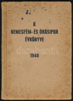 1948 A nemesfém- és óraipar évkönyve, reklámokkal, 160p, foltos papírkötésben