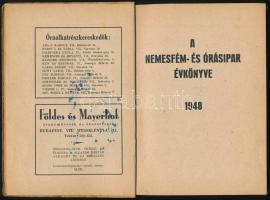 1948 A nemesfém- és óraipar évkönyve, reklámokkal, 160p, foltos papírkötésben