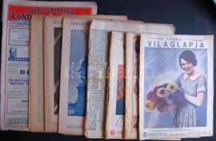 1926-1942 Érdekes újság tétel, benne: 2db Tolnai Világlapja, 3db Szabadság napilap, 5db Új idők és 1db Illustrated London News újság