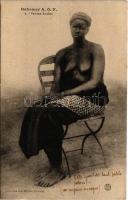 1927 Dahomey, Femme Baribas / African folklore, half-naked woman (EB)