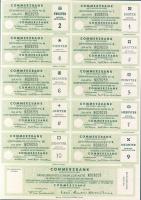 NSZK 1952. "Commerzbank Részvénytársaság" részvénye 100M-ról, szelvényekkel