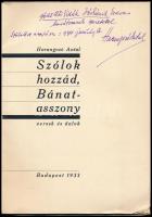 Harangozó Antal: Szólok hozzád, Bánat-asszony. Versek és dalok. Bp., 1933, a szerző kiadása (Globus-...