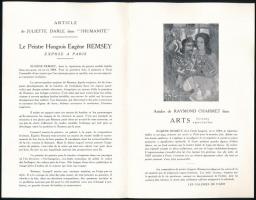 1963 Párizs, Remsey Jenő (1885-1970) ajándékozási sorai prospektuson