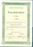 Svájc 1967. "Vasúttársaság, Vitznau" részvénye 150Fr-ról, szelvényekkel