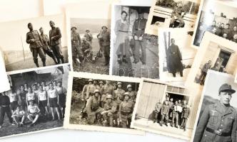 cca 1941-1945 Vegyes II. világháborús német katonai fotó tétel, 18 db, közte több a hátoldalon felir...