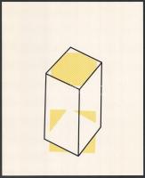 Tér-kapcsolat-lehetőség mappa, 1980. 7 db szitanyomat, Albert Zsuzsa, Budahelyi Tibor, Heritész Gábo...