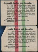cca 1945-1963 Független Kisgazdapárt röplap, 2 db + 2 db szavazólap, Hazafias Népfront