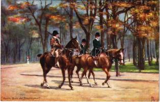 Paris, Bois de Boulogne Horse riding. Raphael Tuck et Fils Ltd. Paris Oilette Bois de Boulogne Serie 651. No. 80.