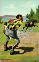 Horse racing, humour, jockey. Th. E. L. Theochrom-Serie 1074. s: Arno Grimm (EK)