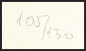 Hencze Tamás (1938-2018): Háromszögletű tér, 1982. Szitanyomat, papír, jelzett. Számozott: 105/130. ...