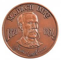 Molnár Péter (1965-) 1998. "Madách Imre 1823-1864 / A költő születésének 175. évfordulójára" bronz emlékérem (42,5mm) T:1