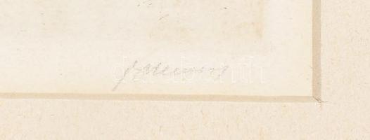 Blahos Rudolf (1917-1986): Balatonföldvár. Színezett rézkarc, papír, jelzett, számozott (70/100), pa...