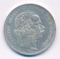 1878KB 1Ft Ag "Ferenc József / Középcímer" T:1-,2 kis patina, ph Adamo M15