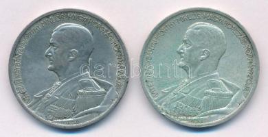 1939. 5P Ag "Horthy balra" (2x) T:1-,2 patina, karc, ph, ü. Adamo P8.2