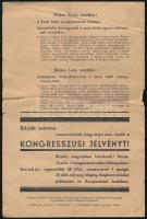 1938 Bp., XXXIV. Nemzetközi Eucharisztikus Kongresszus programja, tervezet, szélén szakadások