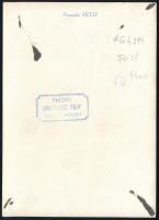 cca 1960-1970 Pascale Petit (1938-) francia színésznő fotója, a hátoldalon pecséttel jelzett, sarkán...