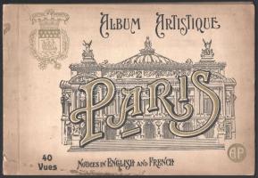 Album artistique: Paris et ses environs. 40 látképpel, angol és francia nyelven feliratozva, kissé kopott papírkötésben
