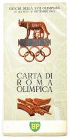 cca 1960 Carta di Roma Olimpica, térkép, 68x48 cm