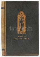 Magyar legendárium. Ford.: Tormay Cecil. Molnár C. Pál fametszeteivel. Bp., (1931), Kir. M. Egyetemi Nyomda, 134+(2) p. 32 szövegközi fametszetű képpel, könyvdísszel illusztrálva. Kiadói aranyozott félpergamen-kötés, a borítón kisebb ázás- és kopásnyomokkal.