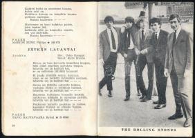 1964 Toivelauluja. Finn nyelvű dalgyűjtemény, benne fekete-fehér fotókkal, rajta The Rolling Stones,...