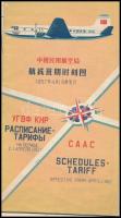 1957 Kínai utazási prospektus, 38x52 cm