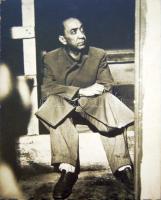 Kartonkép a háború utáni időszakból:  elítélt Szálasi Ferenc (24 x 29cm)