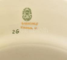 Zsolnay pillangó mintás tányér óra. Kézzel festett, jelzett, hibátlan. Szerkezet nincs kipróbálva d:...