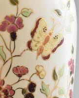 Zsolnay pillangó mintás nagy váza. Kézzel festett, jelzett, hibátlan. m: 27 cm