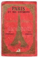 cca 1920 Paris et ses Environs, Párizs térkép múzeumokkal, emlékművekkel, könyvtárakkal, látványossá...