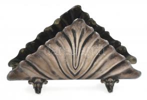 Ezüst(Ag) szalvétatartó, jelzett, tetején sérült, m: 9 cm, nettó: 89 g