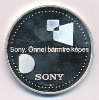 2004. 10 éves a Sony Hungária Kft. 1994-2004 / Sony. Önnel bármire képes jelzett Ag emlékérem (31,47g/0.999/42,5mm) T:1 (eredetileg PP) fo., patina