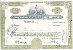 USA 1964-68. 6db részvény, 2klf, benne variánsokkal, kisugrású sorszámokkal